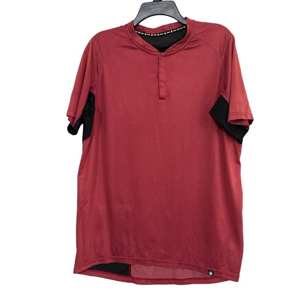 Canari Mens Red & Black Snap Top Cycling Jersey With Rear Zipper Pocket Size L - Picture 1 of 8